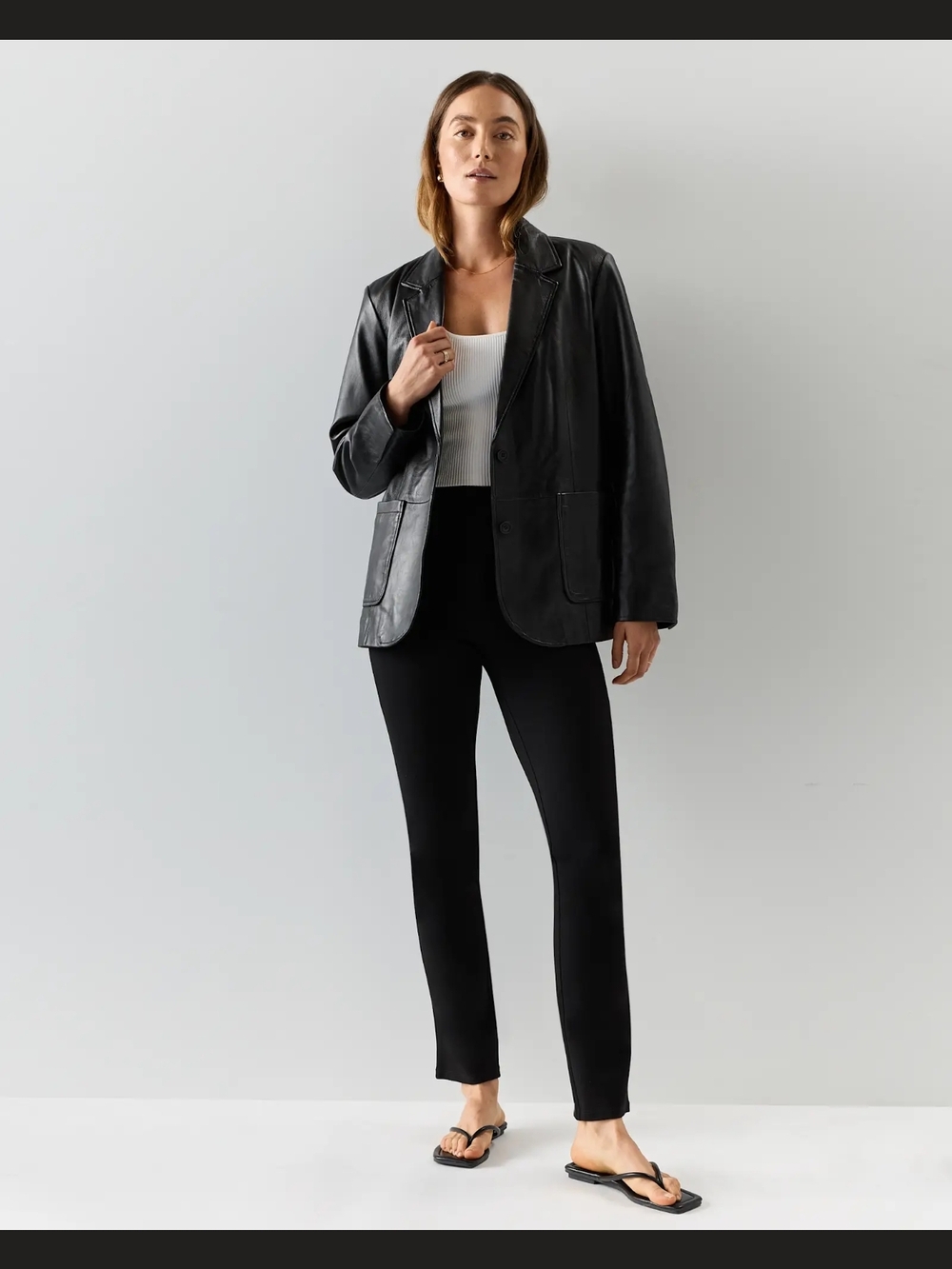 Ultra-Stretch Ponte Bootcut Black Pants Quince - Women's Size Large NWT - Picture 5 of 14